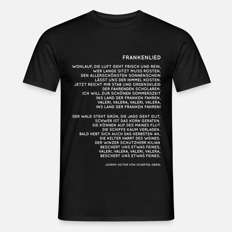 Franken Frankenlied - Männer T-Shirt - Schwarz