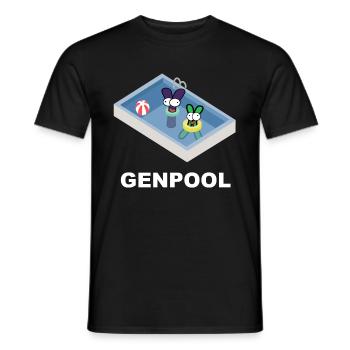 Gene Pool Funny biology shirt - Men's T-Shirt - black - Front - AI Model Male 178 light (178cm)