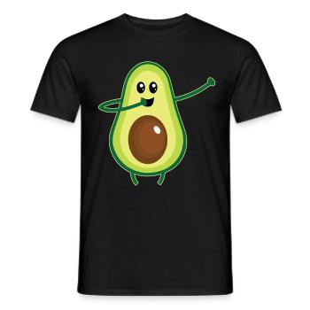 Tampon à l'avocat - T-shirt homme - noir - Devant - AI Model Male 178 light (178cm)