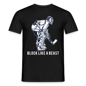 Hockey sur glace - T-shirt homme - noir - Devant - AI Model Male 178 light (178cm)