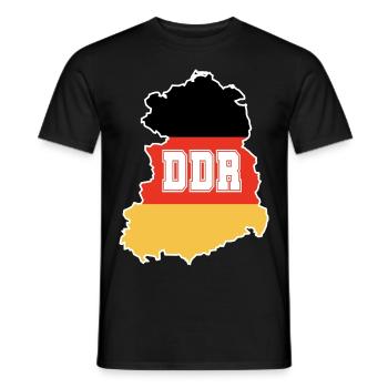 Bloc de l’Est RDA - T-shirt homme - noir - Devant - AI Model Male 178 light (178cm)