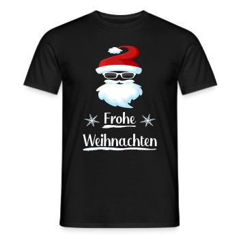Weihnachtsmann Nikolaus mit Sonnenbrille - Männer T-Shirt - Schwarz - Vorne - AI Model Male 178 light (178cm)