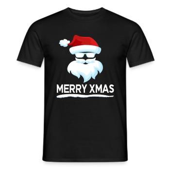 Santa Claus funny - Men's T-Shirt - black - Front - AI Model Male 178 light (178cm)