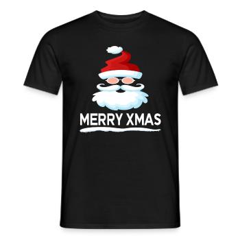 Santa Funny - Men's T-Shirt - black - Front - AI Model Male 178 light (178cm)