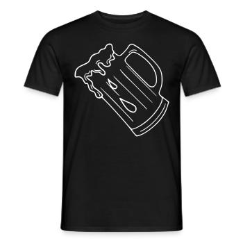 Beer Drawing Party Celebrate White - Men's T-Shirt - black - Front - AI Model Male 178 light (178cm)