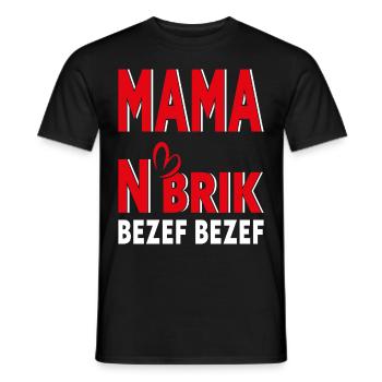 MAMA N'BRIK - MOM I LOVE YOU IN ARABIC - Men's T-Shirt - black - Front - AI Model Male 178 light (178cm)