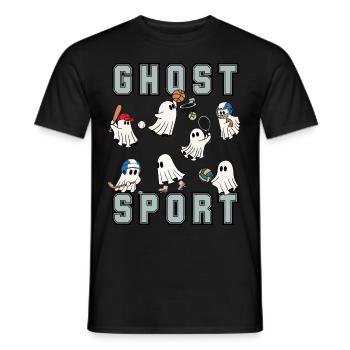 Geist Sport Halloween niedliche Geister - Männer T-Shirt - Schwarz - Vorne - AI Model Male 178 light (178cm)