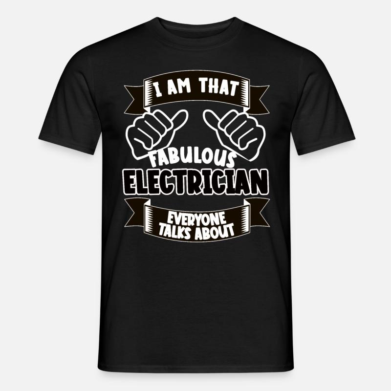Elektriker Lustiger Spruch Geschenkidee - Männer T-Shirt - Schwarz