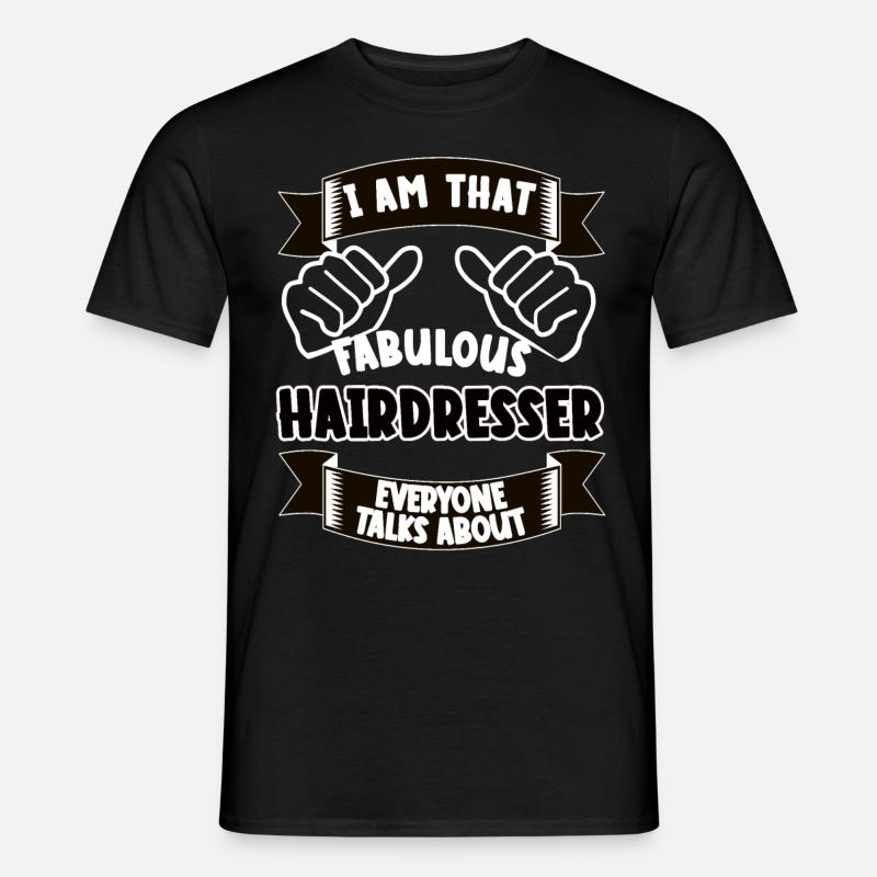 Friseur Lustiger Spruch Geschenk - Männer T-Shirt - Schwarz