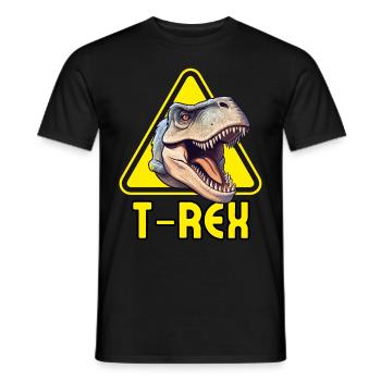 T-REX! - Männer T-Shirt - Schwarz - Vorne - AI Model Male 178 light (178cm)
