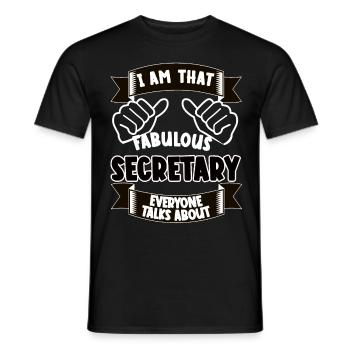Sekretärin Lustiger Spruch Geschenk - Männer T-Shirt - Schwarz - Vorne - AI Model Male 178 light (178cm)