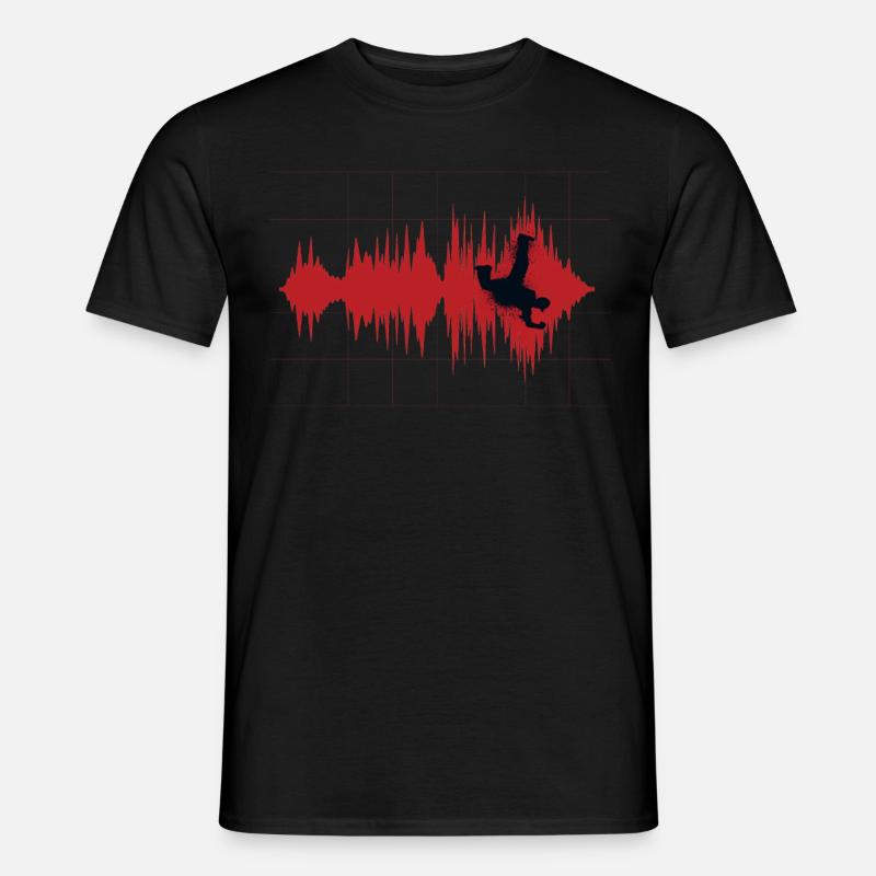 Breakdance Breakdancer Sound wave - Männer T-Shirt - Schwarz