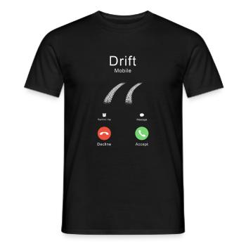 Drift Mobile Call JDM Tuner T-shirt - Männer T-Shirt - Schwarz - Vorne - AI Model Male 178 light (178cm)