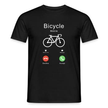 Bicycle Calling Bike T-Shirt - Men's T-Shirt - black - Front - AI Model Male 178 light (178cm)