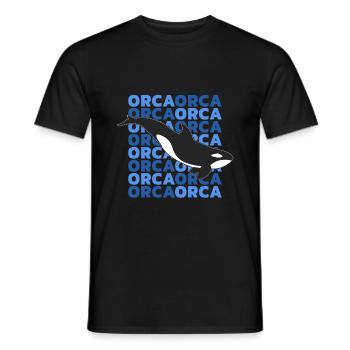 Orca Wal - Männer T-Shirt - Schwarz - Vorne - AI Model Male 178 light (178cm)