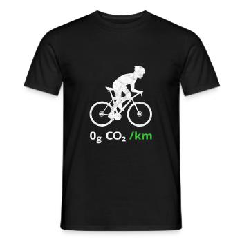 Vélo Protection de l'environnement Protection du climat - T-shirt homme - noir - Devant - AI Model Male 178 light (178cm)