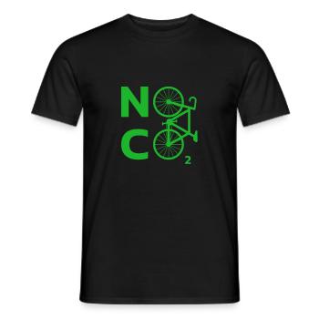 Fahrrad No Co2 Umweltschutz Klimaschutz - Männer T-Shirt - Schwarz - Vorne - AI Model Male 178 light (178cm)