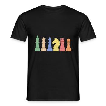 Chess chess player - Men's T-Shirt - black - Front - AI Model Male 178 light (178cm)