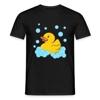 Rubber duck rubber duck - Men's T-Shirt - black - Front - AI Model Male 178 light (178cm)