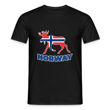 Norwegen Elch - Männer T-Shirt - Schwarz - Vorne - AI Model Male 178 light (178cm)