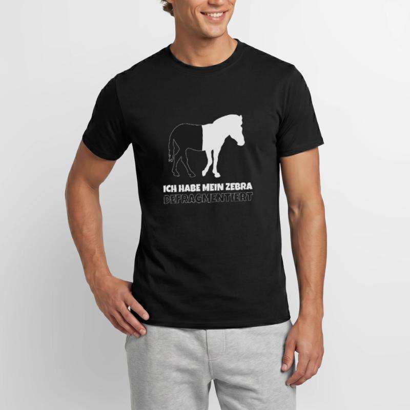 Zebra Defragmentiert - Programmierer Männer T-Shirt