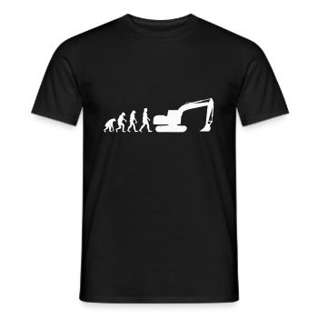 Evolution des dragues pour excavatrice - T-shirt homme - noir - Devant - AI Model Male 178 light (178cm)