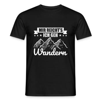 Mir reicht es Ich geh Wandern! Wanderer Berge - Männer T-Shirt - Schwarz - Vorne - AI Model Male 178 light (178cm)