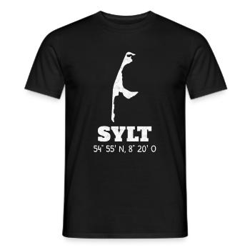 Sylt coordonne les voyages de vacances sur l'île de la mer du Nord - T-shirt homme - noir - Devant - AI Model Male 178 light (178cm)