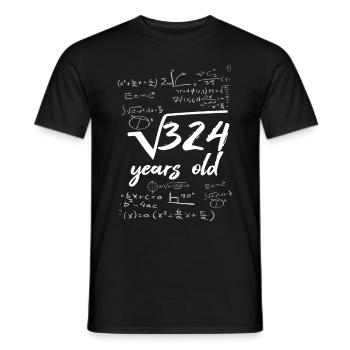 324 Jahre Alt Wurzel Mathematiker 18 Jahre - Männer T-Shirt - Schwarz - Vorne - AI Model Male 178 light (178cm)