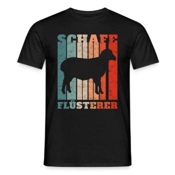 Schafe Flüsterer Schaf Landwirt Bauer Geschenkidee - Männer T-Shirt - Schwarz - Vorne - AI Model Male 178 light (178cm)