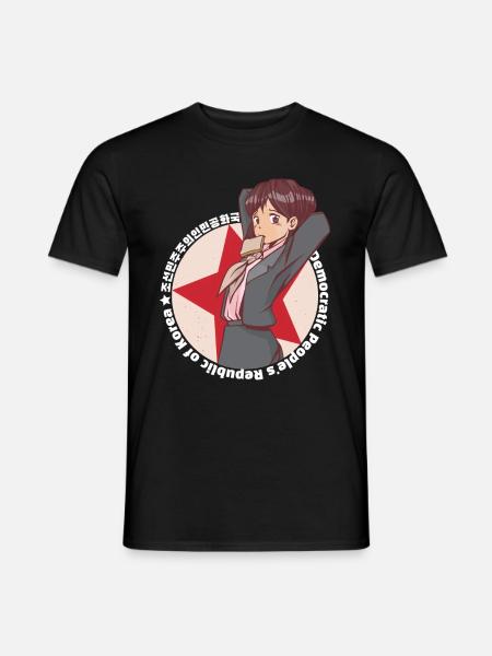 North Korea Kim Yo Jong Anime Waifu - Men's T-Shirt - black