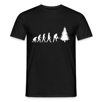Baumfäller Motorsäge Kettensäge Evolution - Männer T-Shirt - Schwarz - Vorne - AI Model Male 178 light (178cm)