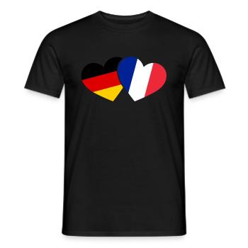 Voyage de vacances au cœur de la France et de l'Allemagne à Paris - T-shirt homme - noir - Devant - AI Model Male 178 light (178cm)