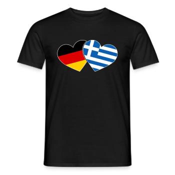La Grèce et l'Allemagne cœur de vacances en Crète - T-shirt homme - noir - Devant - AI Model Male 178 light (178cm)