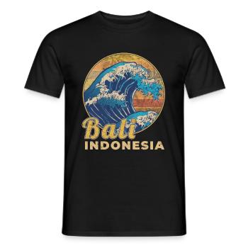 Indonesien Bali Urlaub Reise Geschenk - Männer T-Shirt - Schwarz - Vorne - AI Model Male 178 light (178cm)