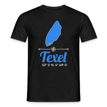 Texel Niederlande Holland Insel Koordinaten - Männer T-Shirt - Schwarz - Vorne - AI Model Male 178 light (178cm)