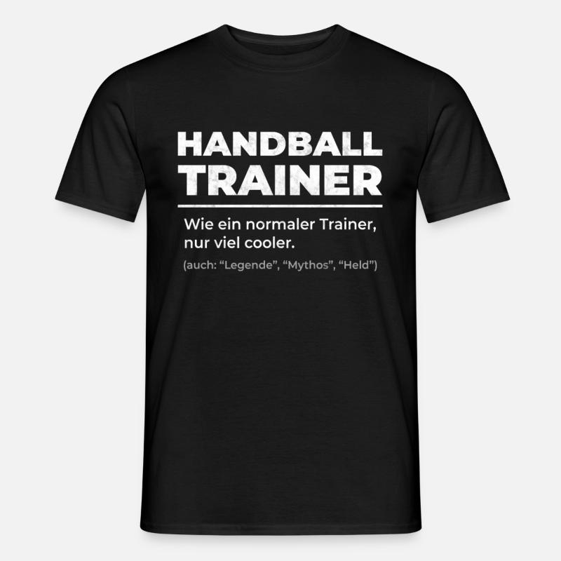 Handball Trainer - Männer T-Shirt - Schwarz