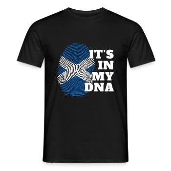 C'est dans mon ADN Ecosse d'origine écossaise - T-shirt homme - noir - Devant - AI Model Male 178 light (178cm)