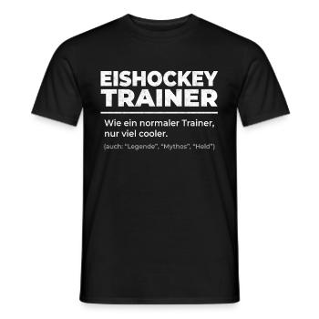 Eishockey Trainer Coach Eishockeyspieler Geschenk - Männer T-Shirt - Schwarz - Vorne - AI Model Male 178 light (178cm)