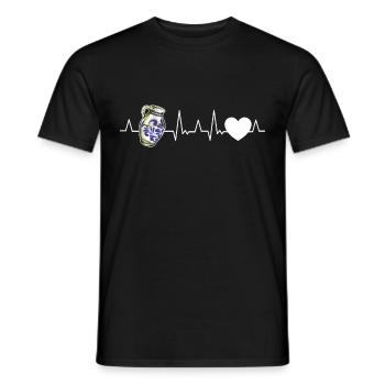 Bembel heartbeat cider Ãppelwoi Äppler Gesche - Men's T-Shirt - black - Front - AI Model Male 178 light (178cm)