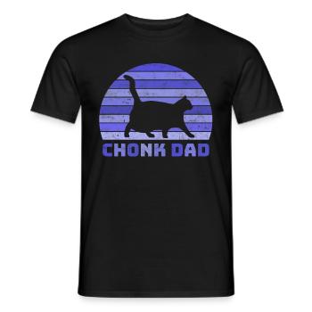 Fat Cat Chonk Dad Scale Chonky Meme cat gift - Men's T-Shirt - black - Front - AI Model Male 178 light (178cm)