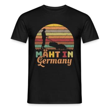 Mäht in Germany Gartenarbeit Landschaftsgärtner - Männer T-Shirt - Schwarz - Vorne - AI Model Male 178 light (178cm)