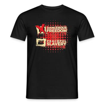 I prefer dangerous freedom - Jefferson - Men's T-Shirt - black - Front - AI Model Male 178 light (178cm)