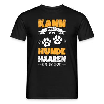 Kann Spuren von Hundehaaren enthalten - Männer T-Shirt - Schwarz - Vorne - AI Model Male 178 light (178cm)