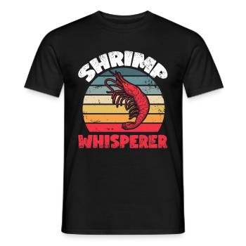 Shrimp Whisperer Shrimp Seafood Prawn - Men's T-Shirt - black - Front - AI Model Male 178 light (178cm)