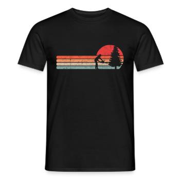 Tronçonneuse Bûcheron Rétro Vintage - T-shirt homme - noir - Devant - AI Model Male 178 light (178cm)