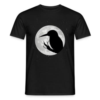 Kingfisher Moon Blue Bird - Men's T-Shirt - black - Front - AI Model Male 178 light (178cm)