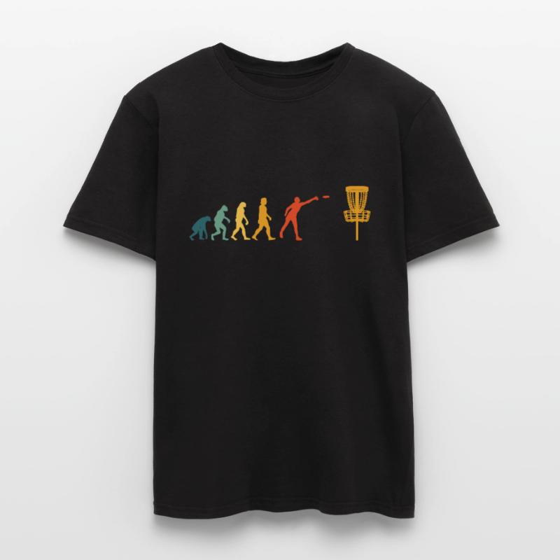 Discgolf Evolution Vintage Disk Golf Spieler Männer T-Shirt