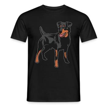 German Jagdterrier Hound Dog Gift - Men's T-Shirt - black - Front - AI Model Male 178 light (178cm)