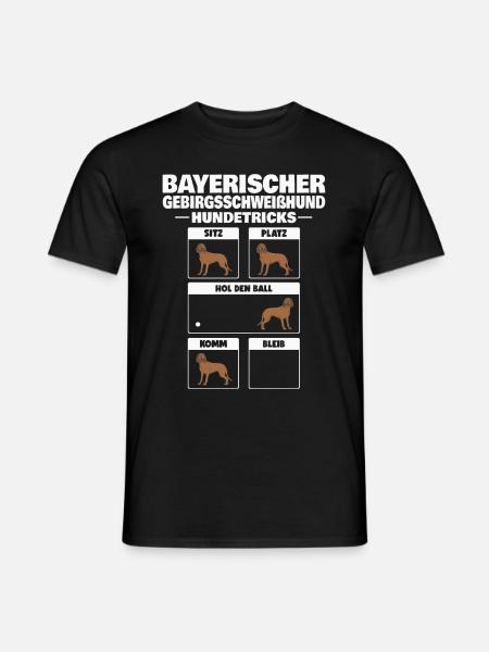 Bayerischer Gebirgsschweisshund Tricks BGS - Männer T-Shirt - Schwarz
